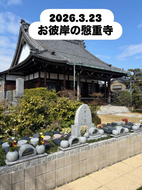 『2026.3.23 春のお彼岸の慇重寺』
春のお彼岸も今日で終わり、お彼岸中はたくさんのご門徒さんがお参りにいらっしゃいました。
お墓の花も春らしく色とりどりで、阿弥陀さまのお浄土はこのような感じかなぁと思いました。
また、庭のカリンの木も蕾が膨らんでいました。
日中は暖かいですが、朝晩はまだまだ小寒いので皆様ご自愛ください。合掌🙏
#樹木葬墓地
#永代供養墓
#須弥壇収骨
#墓じまい
#葬儀法事